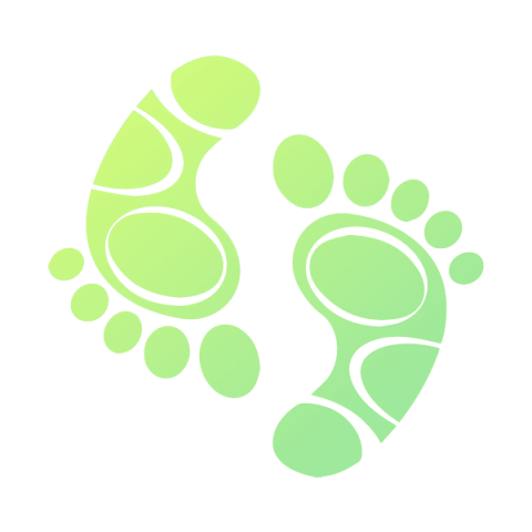 Barefoot path logo gradient